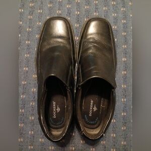 Dockers Men's Black Leather Loafers Memory Foam